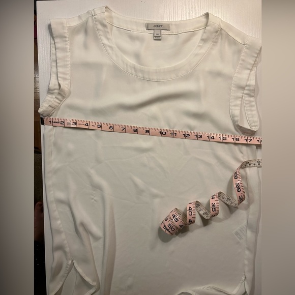 J crew white sleeveless blouse sz 00 - Picture 3 of 7